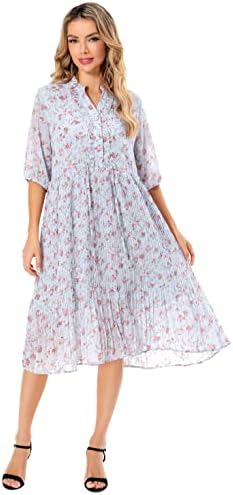 Women’s Floral Chiffon Midi Dress