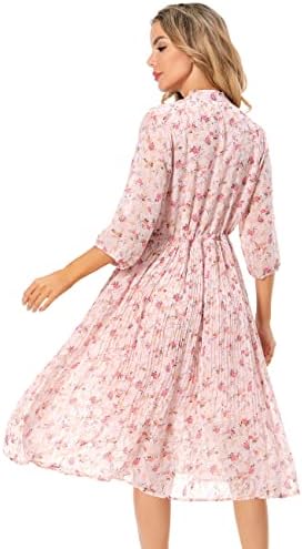 Women’s Floral Chiffon Midi Dress