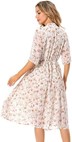 Women’s Floral Chiffon Midi Dress