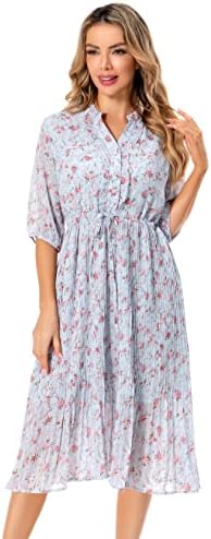 Women’s Floral Chiffon Midi Dress