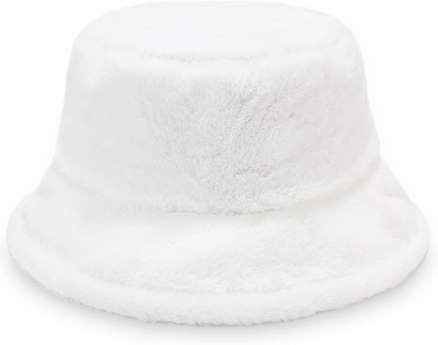 HONGTEYA Winter Fluffy Faux Fur Bucket Hat