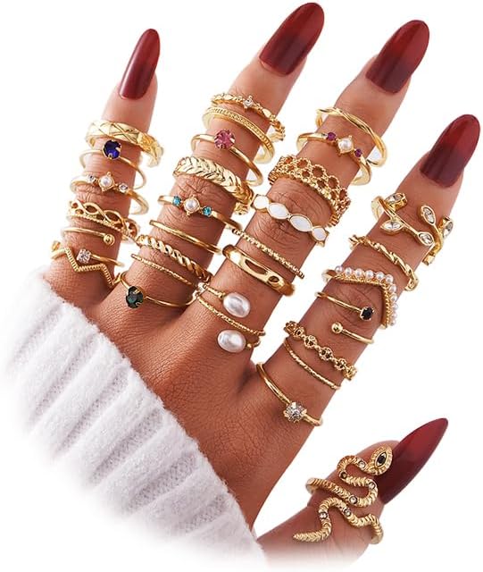 Trendy Knuckle & Thumb Rings Set – Mixed Sizes