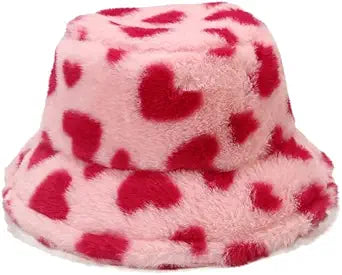 HONGTEYA Winter Fluffy Faux Fur Bucket Hat