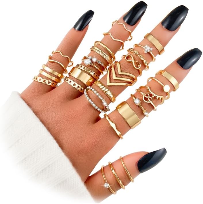 Trendy Knuckle & Thumb Rings Set – Mixed Sizes