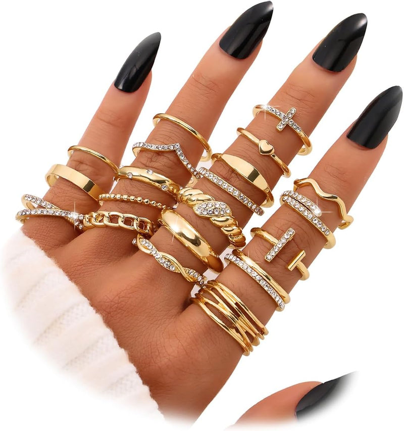 Trendy Knuckle & Thumb Rings Set – Mixed Sizes