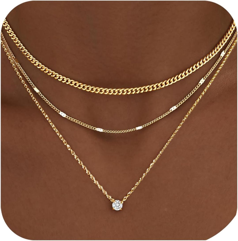 Chunky Cuban Chain & Pendant Layered Necklace