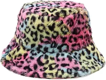 HONGTEYA Winter Fluffy Faux Fur Bucket Hat