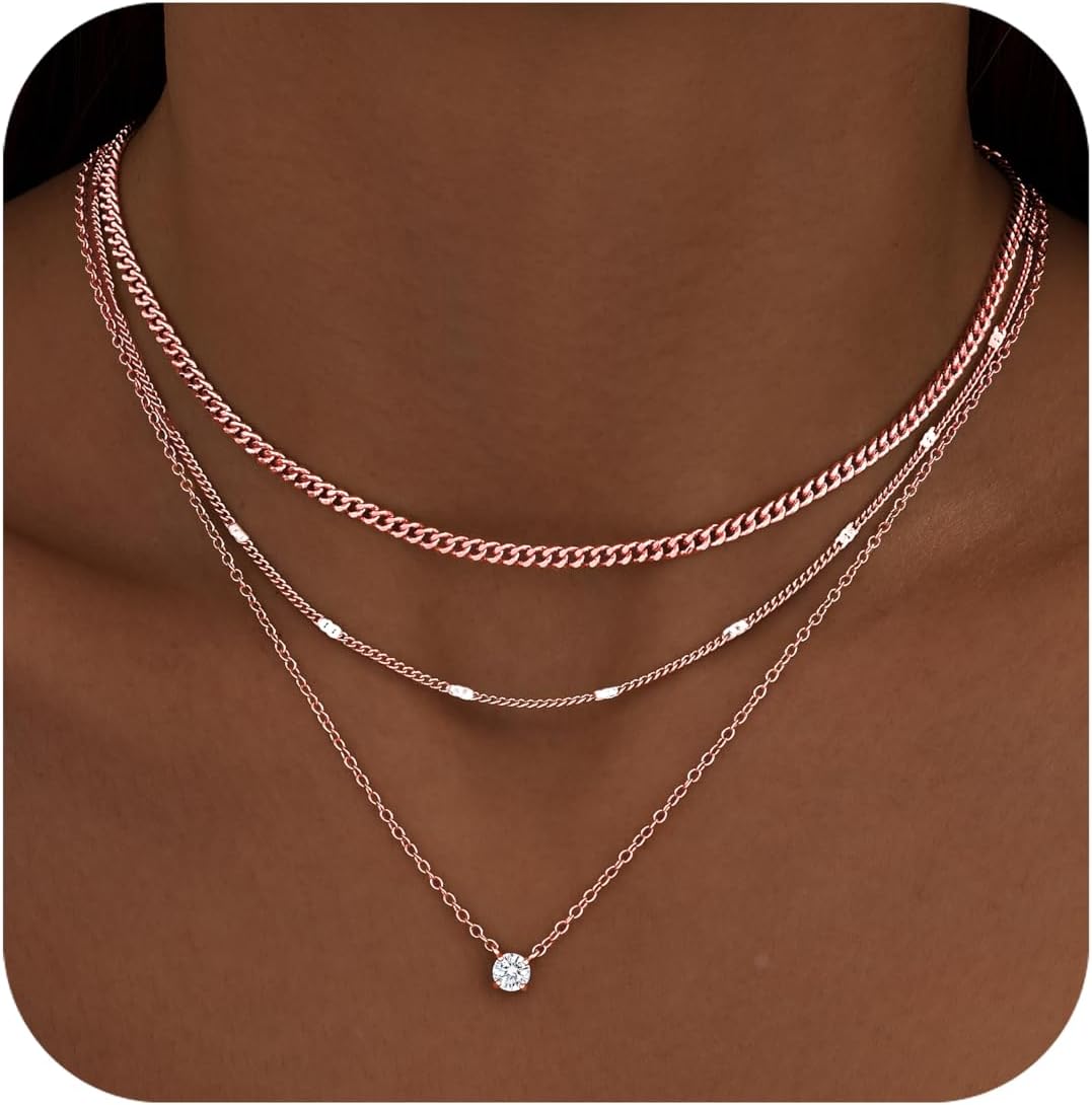 Chunky Cuban Chain & Pendant Layered Necklace