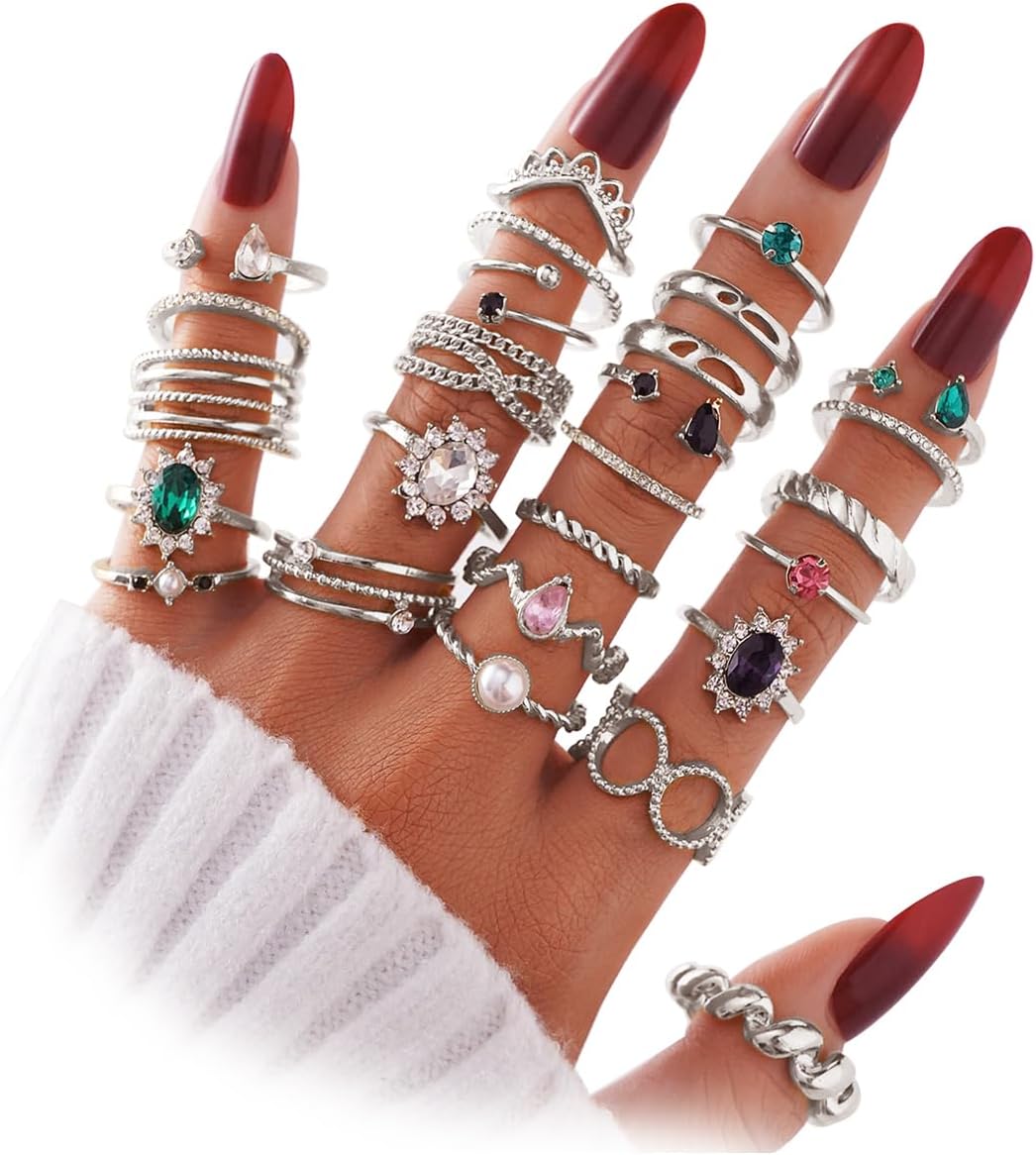 Trendy Knuckle & Thumb Rings Set – Mixed Sizes