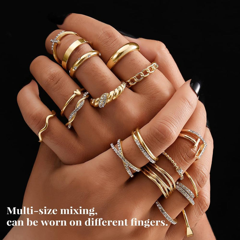Trendy Knuckle & Thumb Rings Set – Mixed Sizes