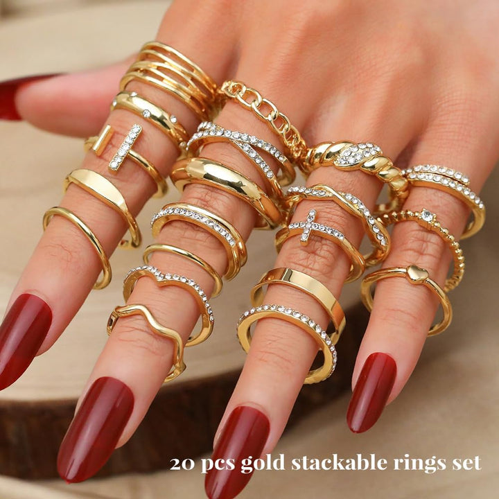 Trendy Knuckle & Thumb Rings Set – Mixed Sizes