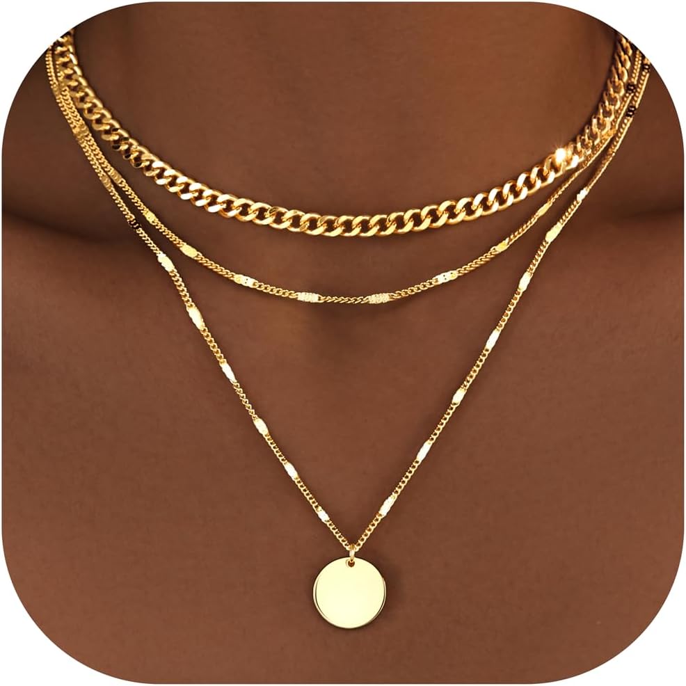 Chunky Cuban Chain & Pendant Layered Necklace