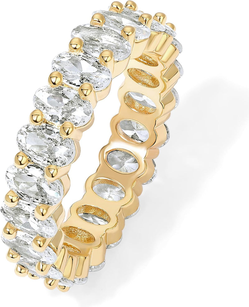 PAVOI 14K Gold Plated Stackable Rings Set