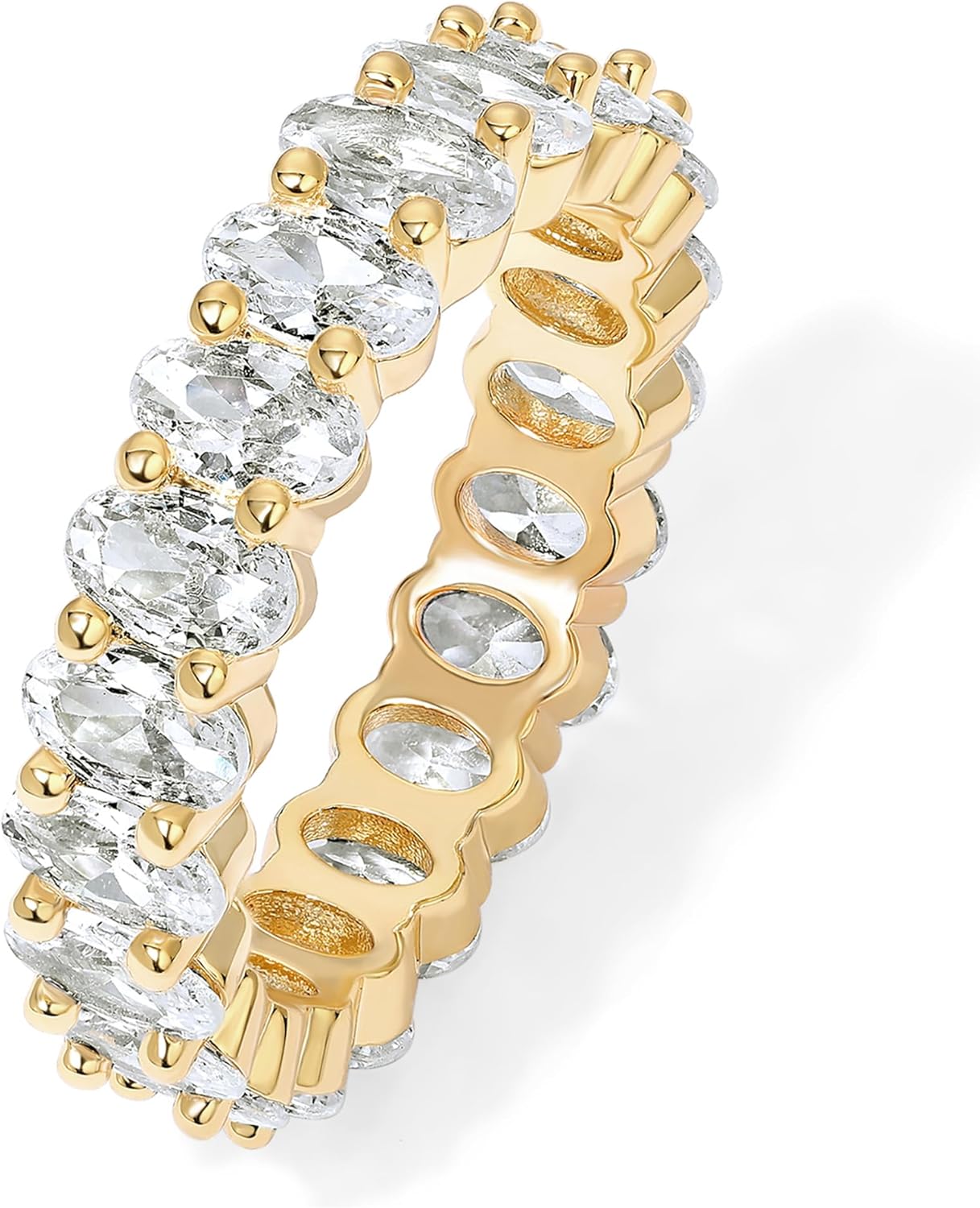 PAVOI 14K Gold Plated Stackable Rings Set