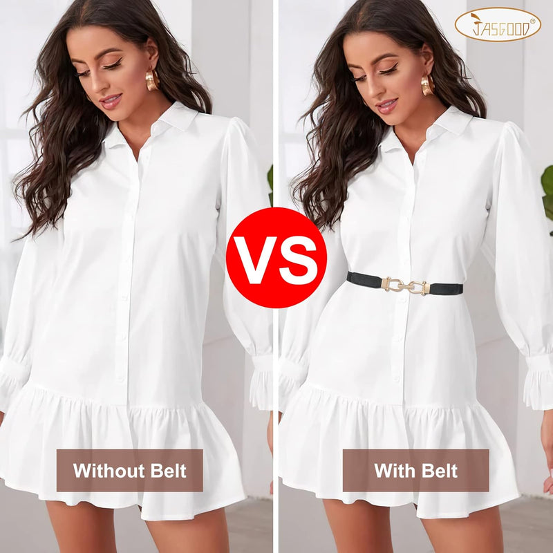 JASGOOD Women’s Stretchy Skinny Belt