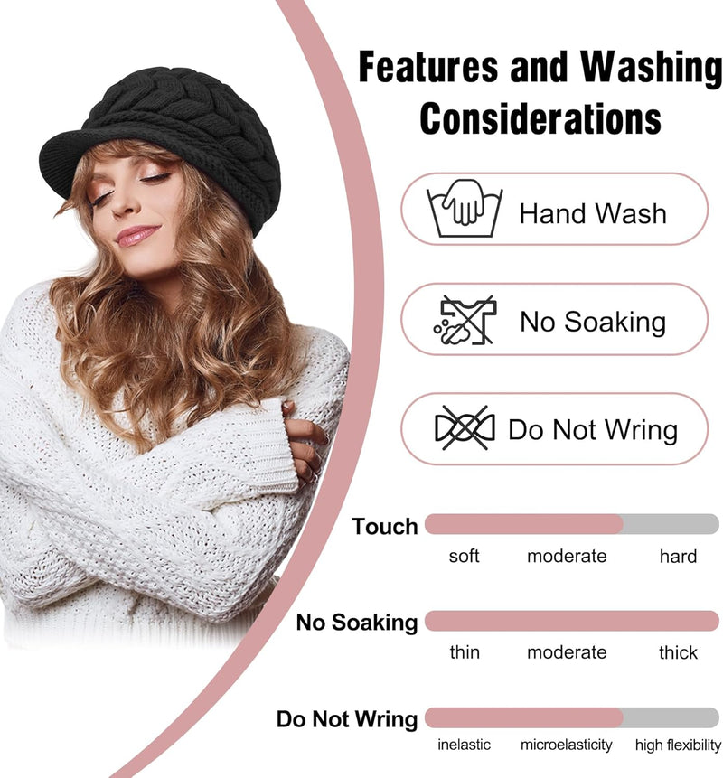 YSense 2 Pack Womens Winter Warm Knit Hat
