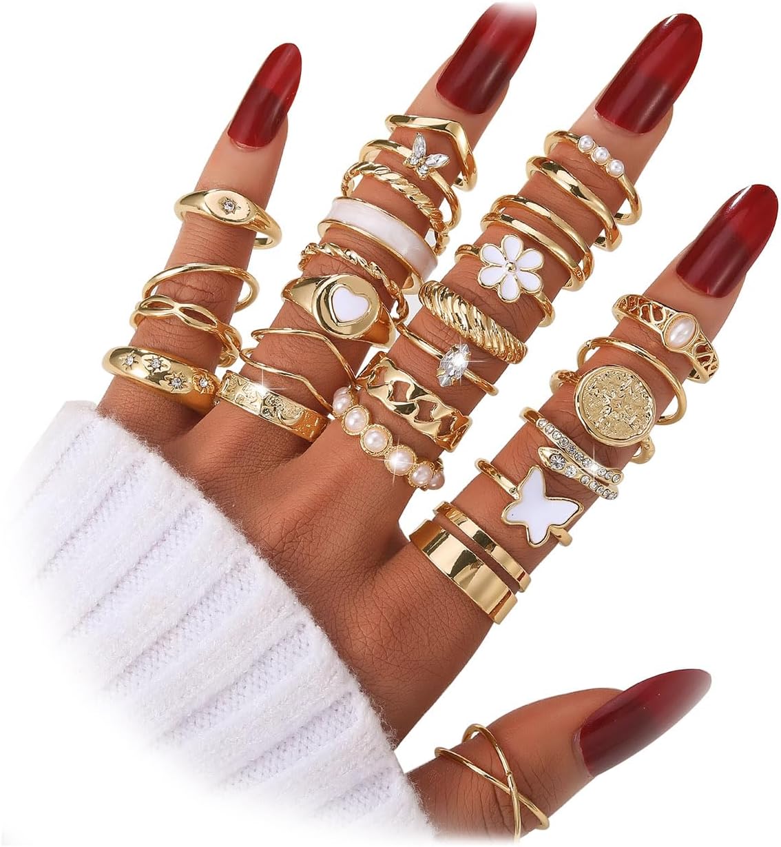 Trendy Knuckle & Thumb Rings Set – Mixed Sizes