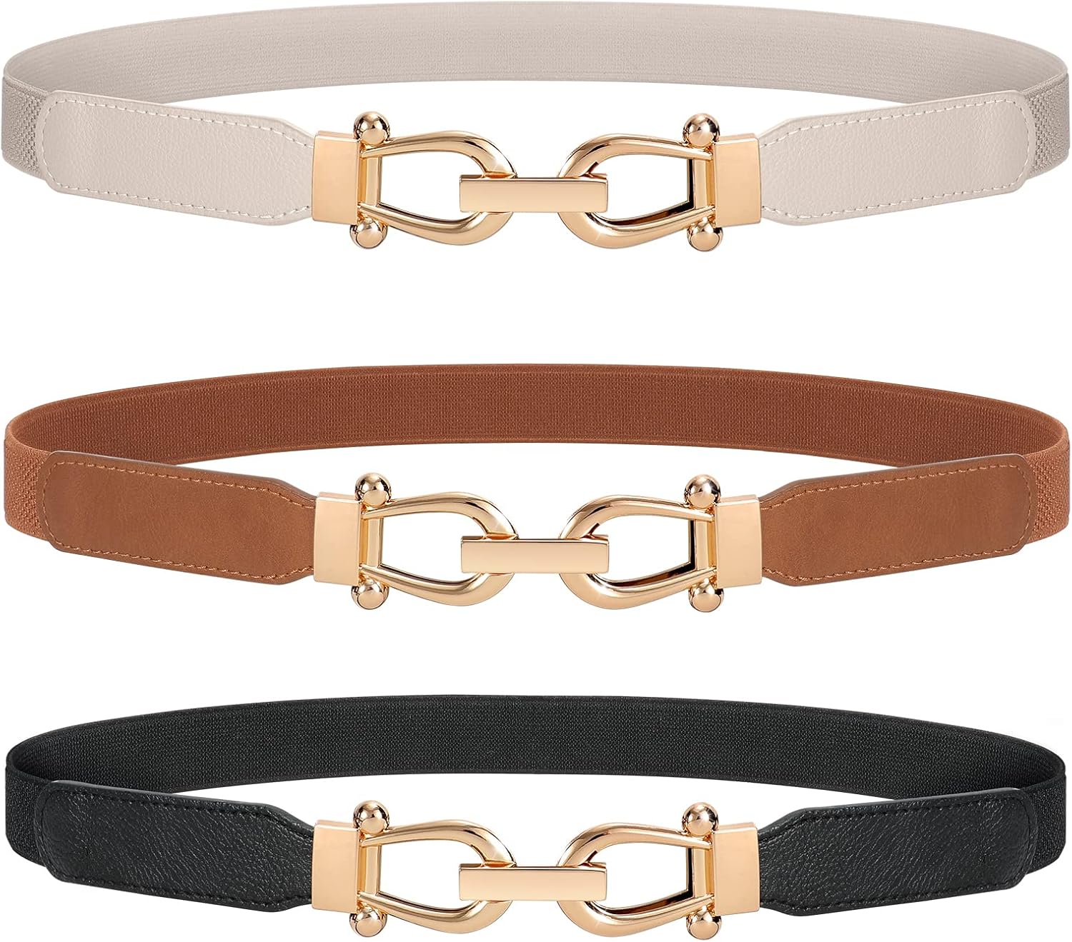 JASGOOD Women’s Stretchy Skinny Belt