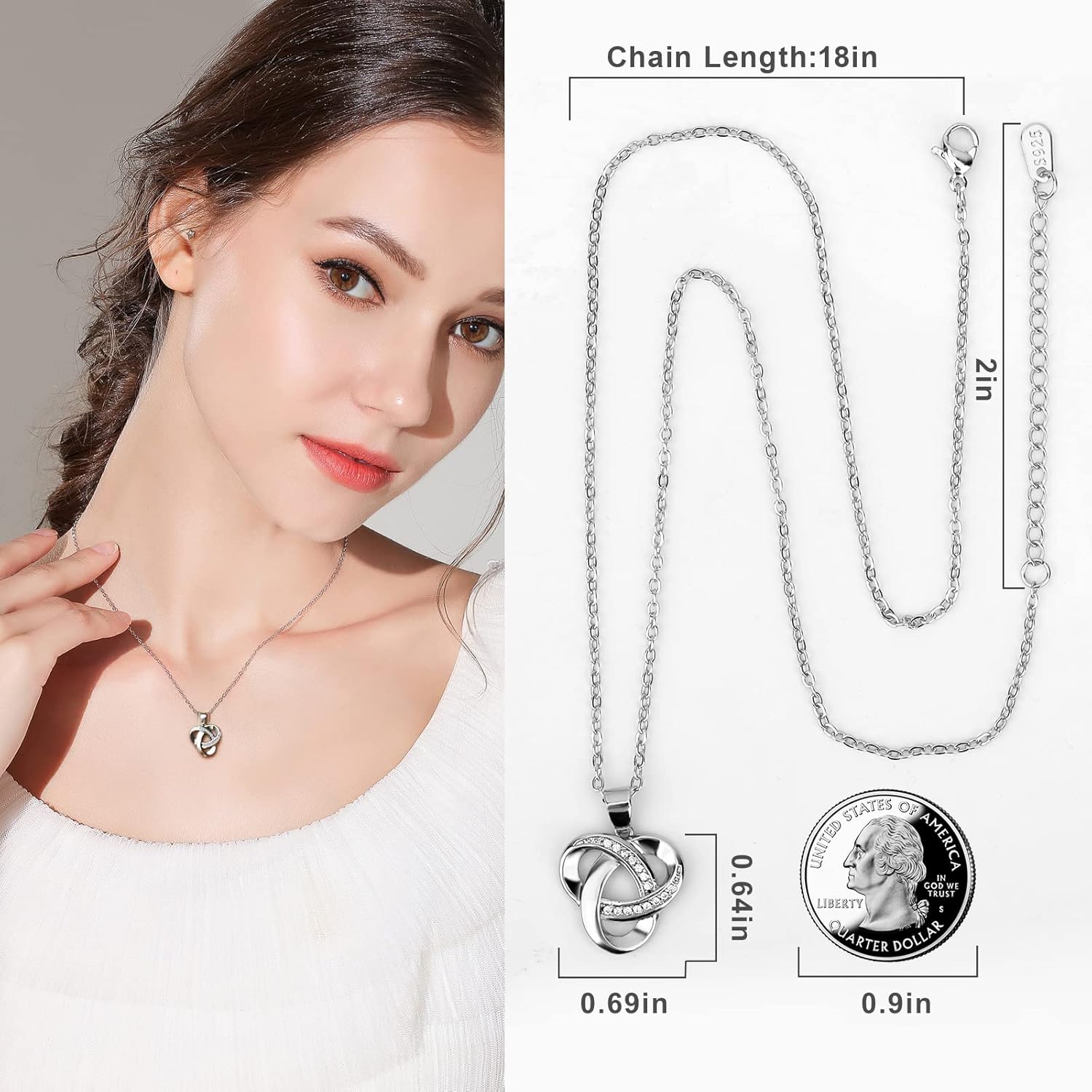 Diamond Accent Love Knot Pendant