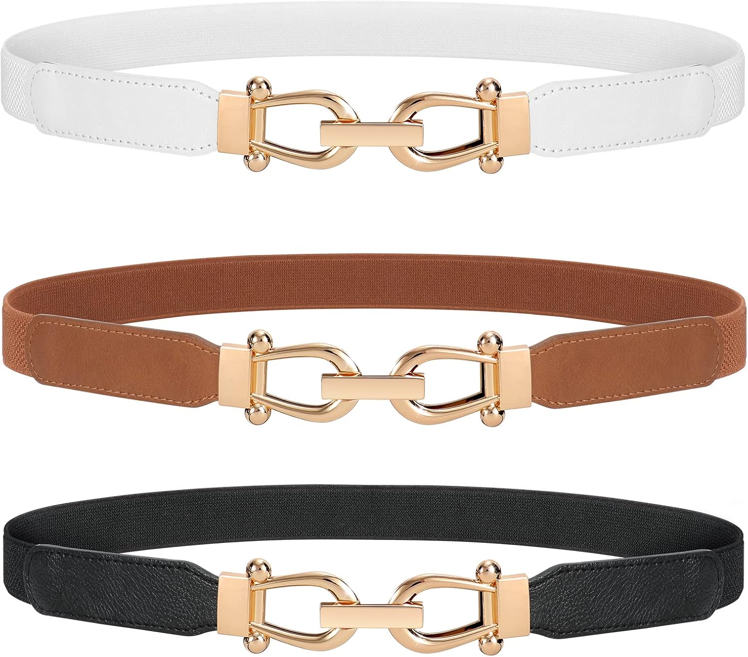 JASGOOD Women’s Stretchy Skinny Belt