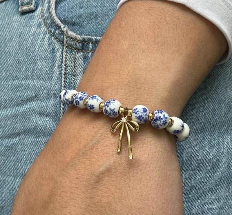 Dainty Bow Pendant Choker & Bracelet Set