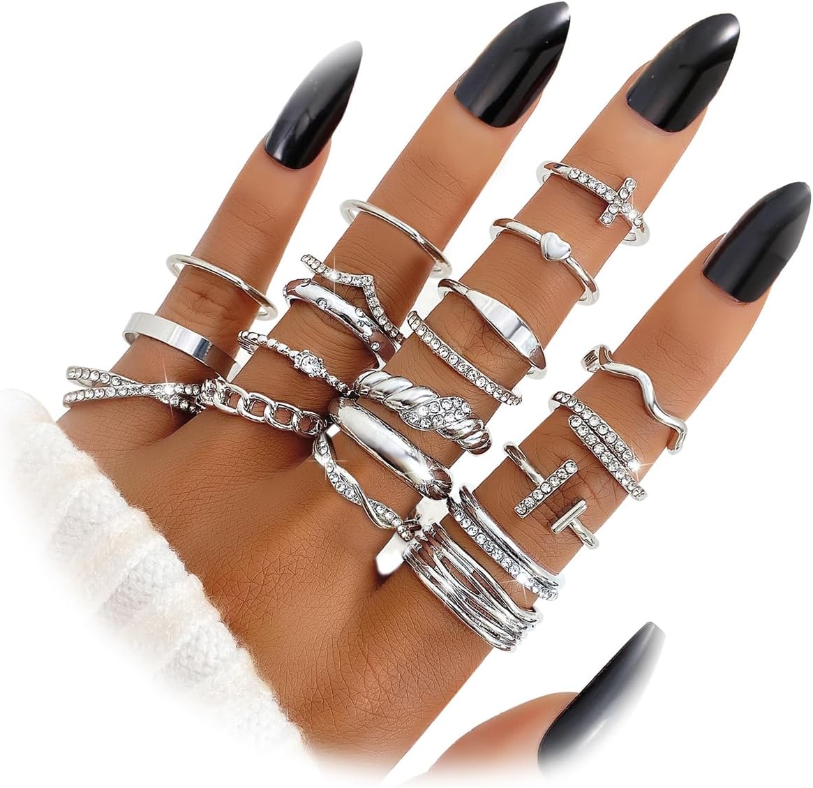 Trendy Knuckle & Thumb Rings Set – Mixed Sizes