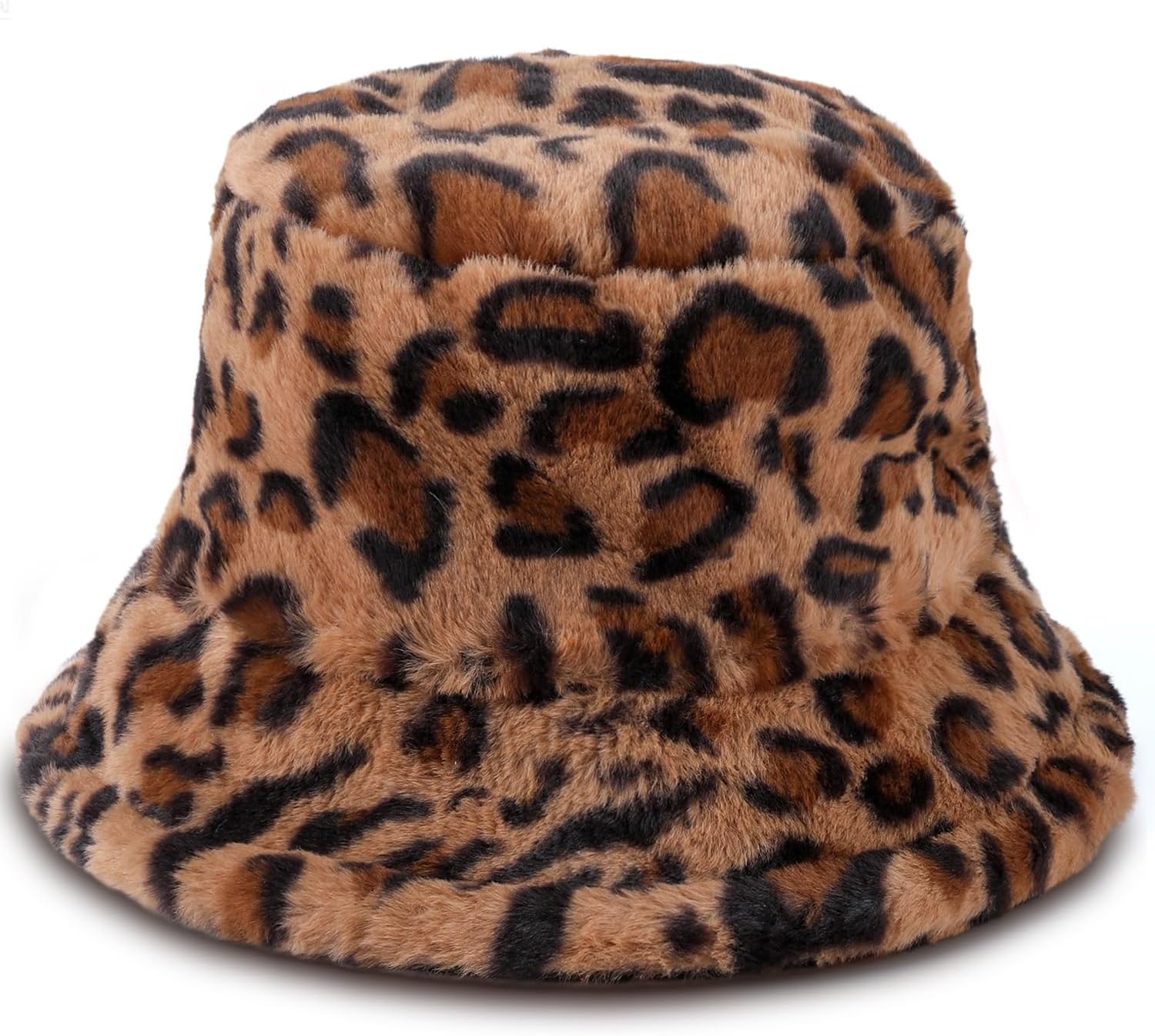 HONGTEYA Winter Fluffy Faux Fur Bucket Hat