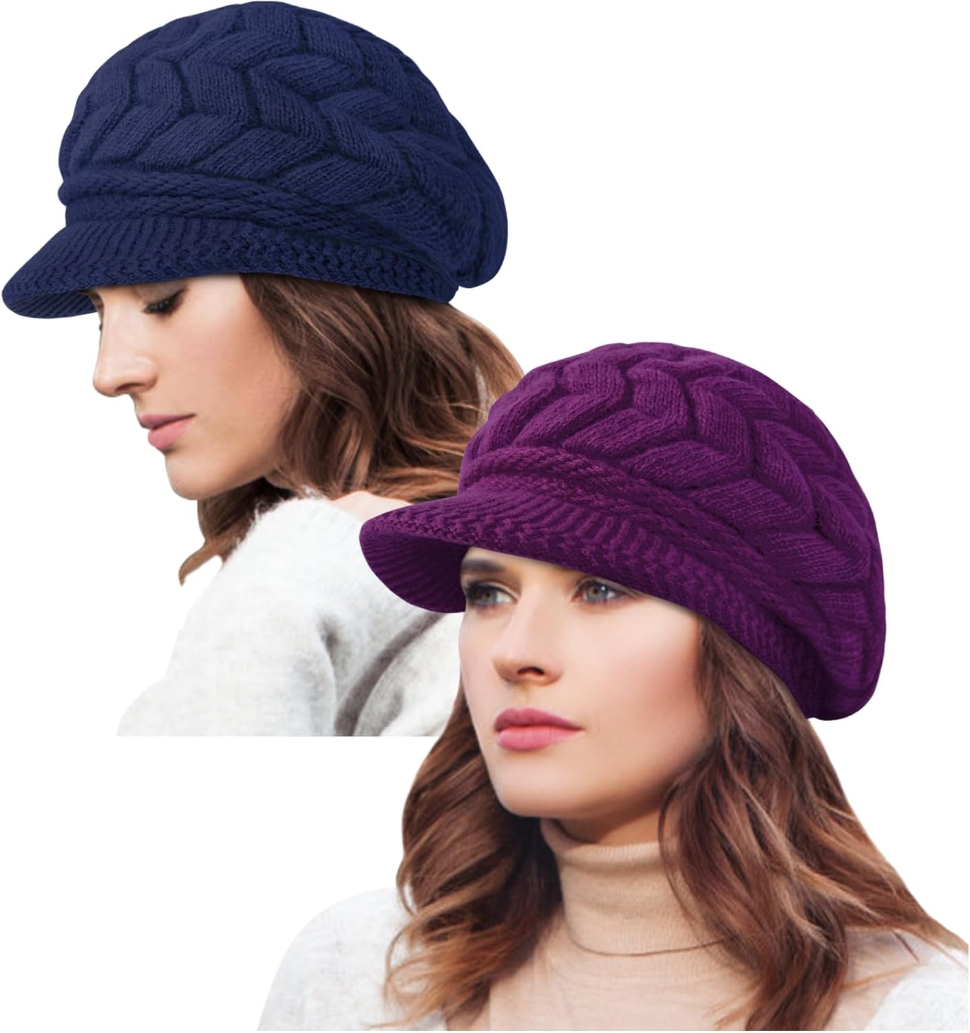YSense 2 Pack Womens Winter Warm Knit Hat
