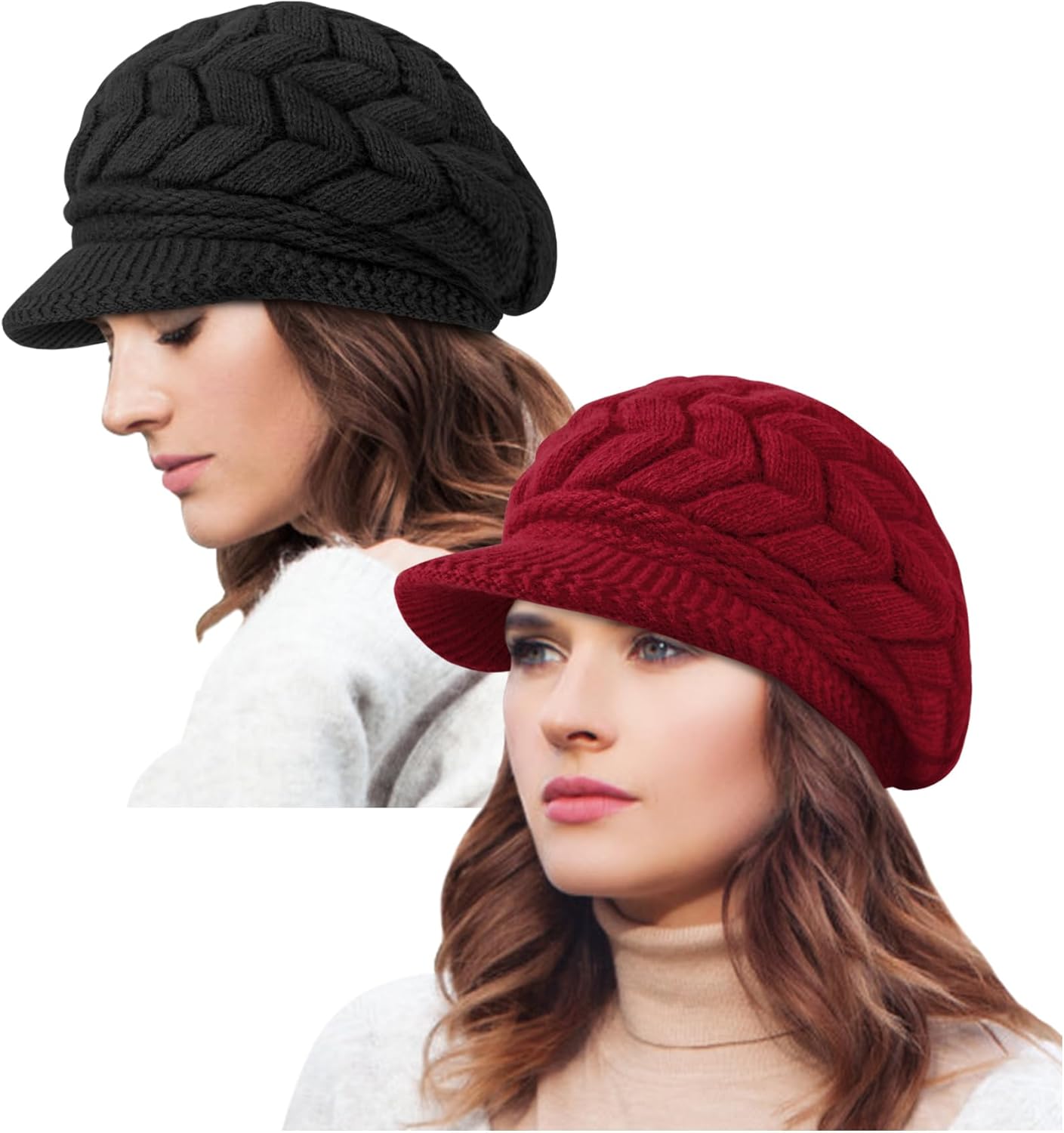 YSense 2 Pack Womens Winter Warm Knit Hat