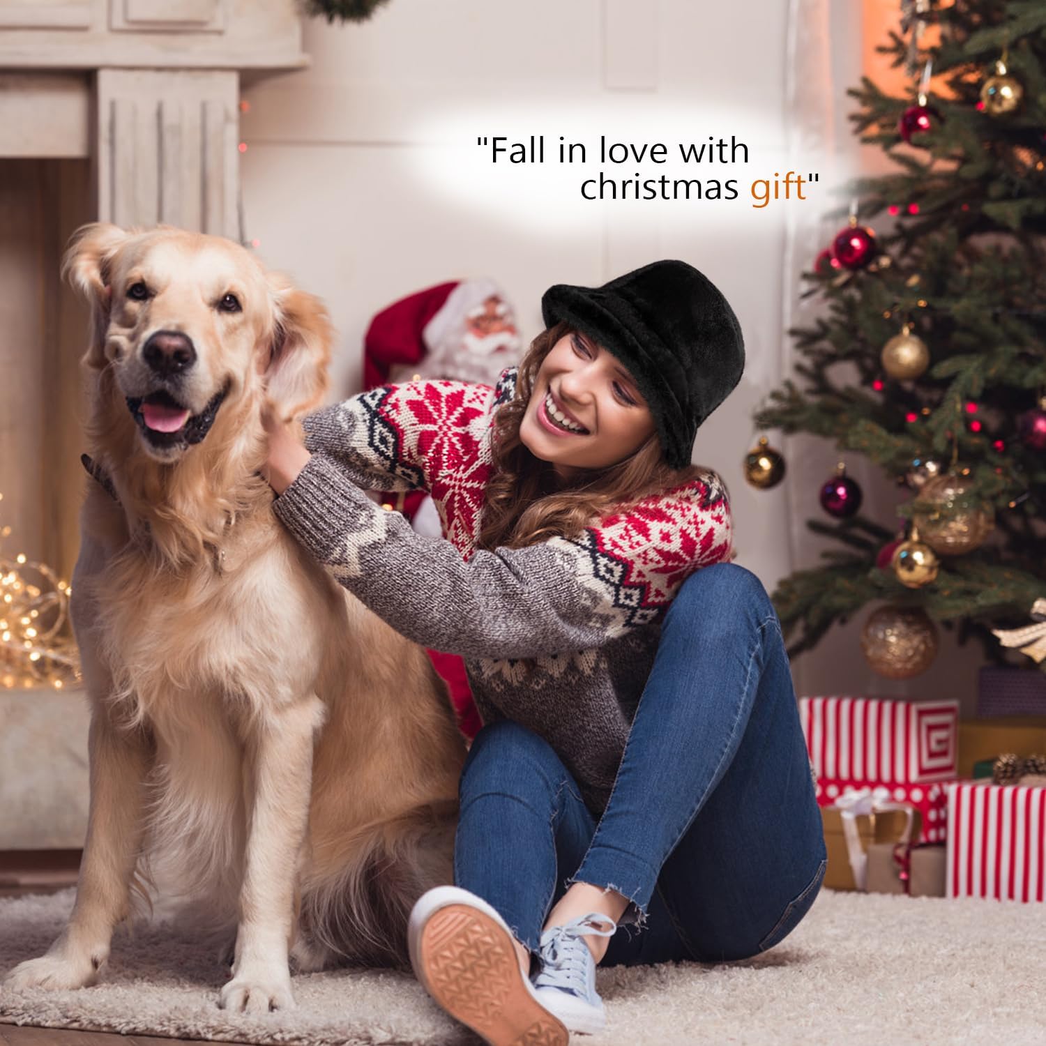 HONGTEYA Winter Fluffy Faux Fur Bucket Hat