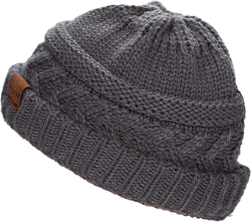 Rosoz 2 Pack Ponytail Beanie for Women