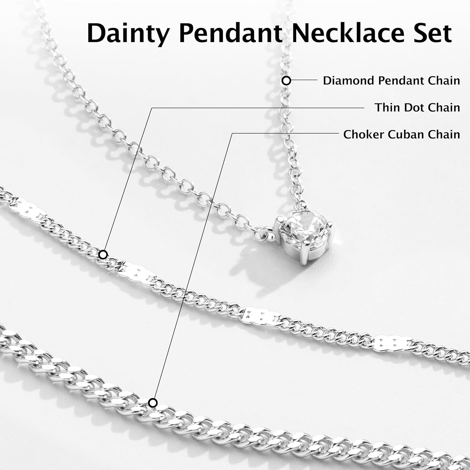 Chunky Cuban Chain & Pendant Layered Necklace