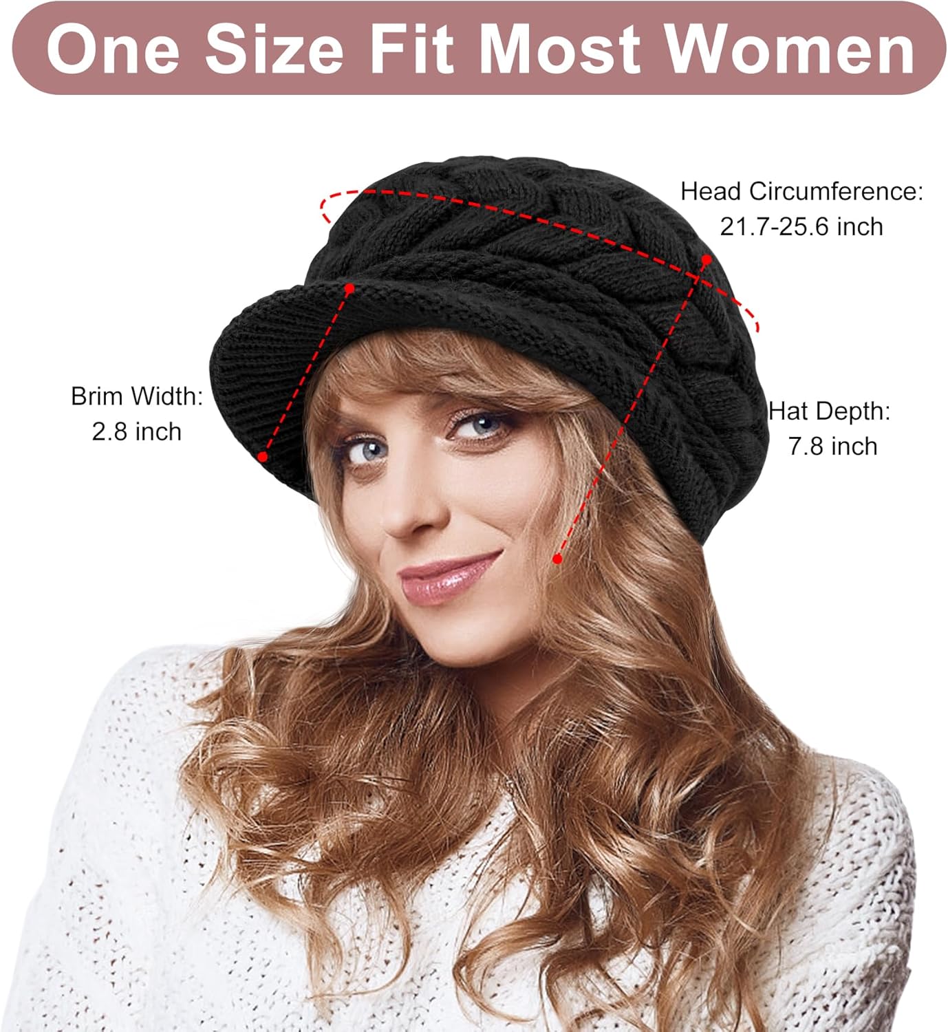 YSense 2 Pack Womens Winter Warm Knit Hat