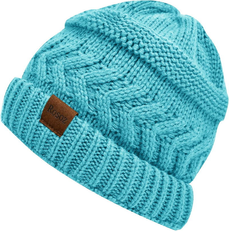 Rosoz 2 Pack Ponytail Beanie for Women