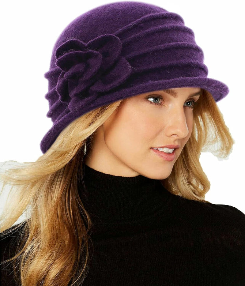 Vintage Winter Cloche Hat for Women
