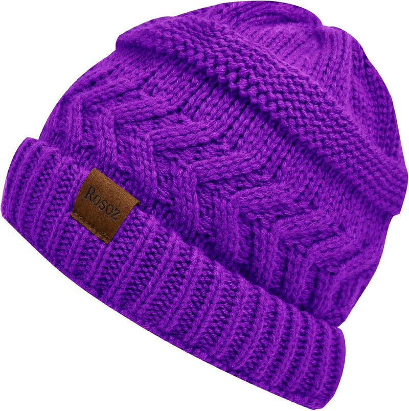 Rosoz 2 Pack Ponytail Beanie for Women