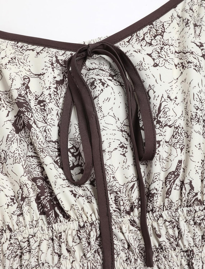 ZAFUL Women's Boho Floral Midi Dress