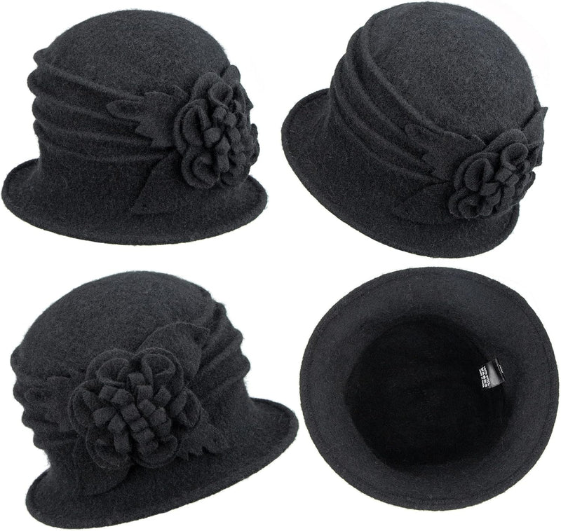 Vintage Winter Cloche Hat for Women